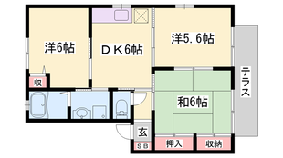 葉多駅 徒歩13分 1階の物件間取画像